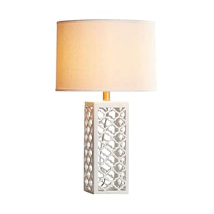 None Creative Ceramic Bedside Desk Lamp with Linen Lampshade