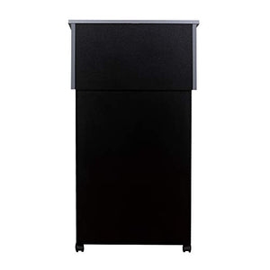 OEF Furnishings Combo Lectern and AV Cart/Lectern Base, Black