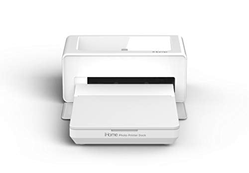 iHome® Photo Printer Dock, Full Size 4x6 inch Printouts (White)