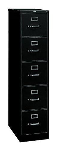 HON 5-Drawer Filing Cabinet - 310 Series Full-Suspension Letter File Cabinet