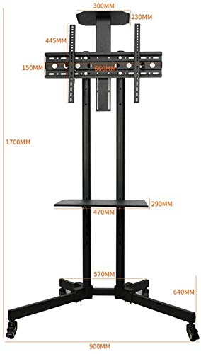 TV Rack Furniture TV Cart Floor Stand 42-85 Inch - Height Adjustable Full Motion Universal Display Trolley
