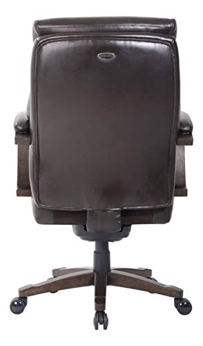 Thomasville Edinger Bonded Leather Big & Tall High-Back Chair, Brown/Dark Brown