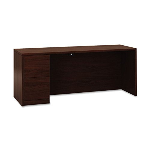 HON Full-Height Left Pedestal Credenza, Mahogany - 72 x 24 x 29-1/2