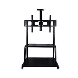 Goakwwuz TV Cart Stand for 32"-100" Screens, Height Adjustable with Tray and Wheels - Up to 80kg (55")