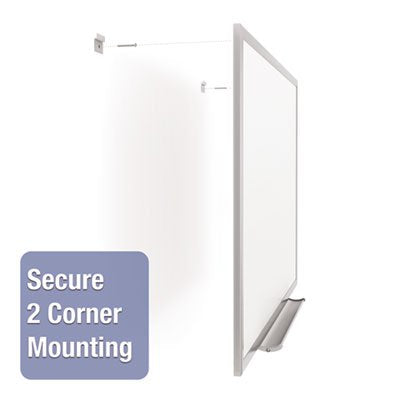 Classic Porcelain Magnetic Whiteboard, 48 x 36, Black Aluminum Frame, Sold as 1 Each