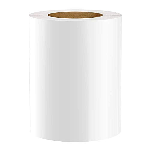 Premium Vinyl Label Tape for DuraLabel, LabelTac, VnM SignMaker, SafetyPro and Others, White, 7" x 150'