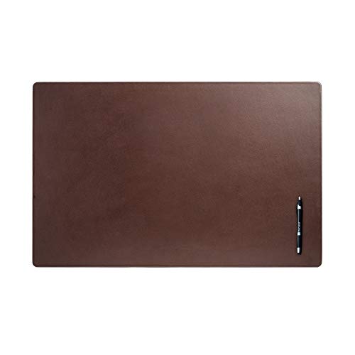 Dacasso Chocolate Brown Leather Desk Mat, 30-Inch by 19-Inch