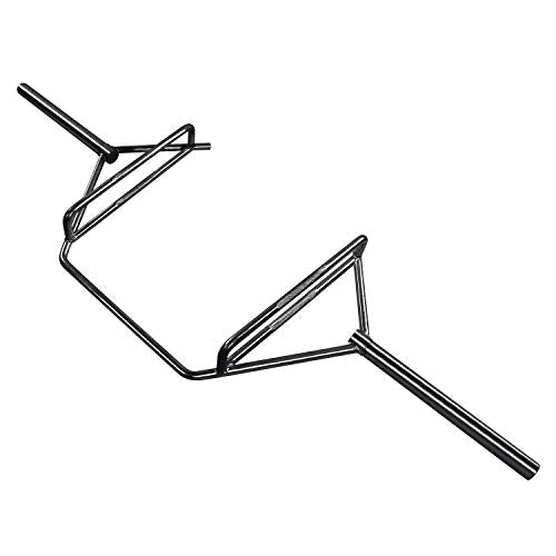 HulkFit Olympic 2-Inch Hex Weight Lifting Trap Bar, 1000-Pound Capacity - Open-Back (Black)