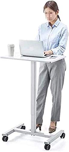 WooDeY Mobile Laptop Stand with Adjustable Height and Brake Casters