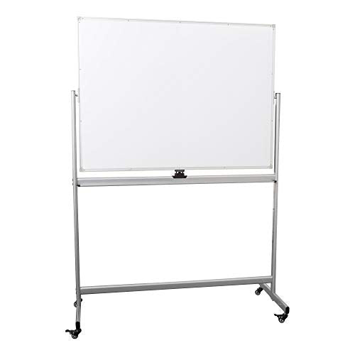 Learniture Double-Sided Mobile Magnetic Marker Board, 4' W x 3' H, White, LNT-RCE-3048-PK-SO
