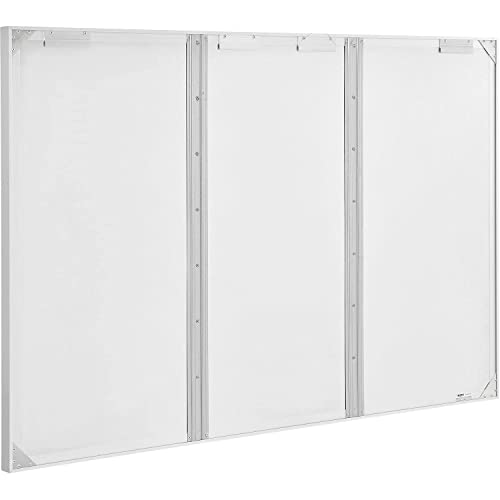 3 Door Enclosed Bulletin Board, Cork, Aluminum Frame. 72" x 48"