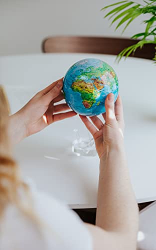 Mova Relief Map Blue Globe 6"