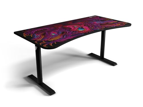 Arozzi Arena Special Edition Ultrawide Curved Gaming and Office Desk with Water-Resistant Desk Mat - Crawling Chaos