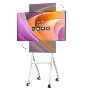 LINGHUFOX 55 Inch Flip Smart Board with Rotatable Stand, 4K Touch Screen Interactive Whiteboard