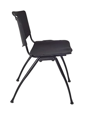 Regency Lewis Stackable Chairs, Set of 8, Black
