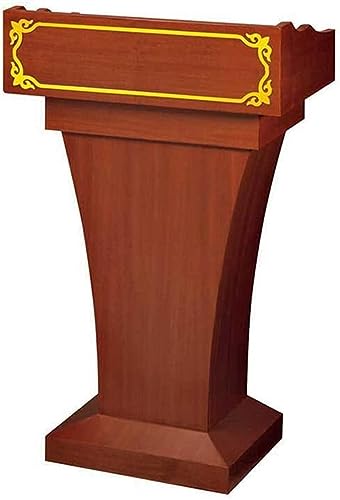 SMuCkS Lectern Podium High-end Solid Wood Conference Welcome Desk Reception Desk (Light Color, Size A)