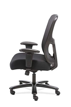 HON Sadie Big and Tall Mesh Back Office Chair - Ergonomic Heavy Duty 400 lb Max - Adjustable Arms, Lumbar Support - Black