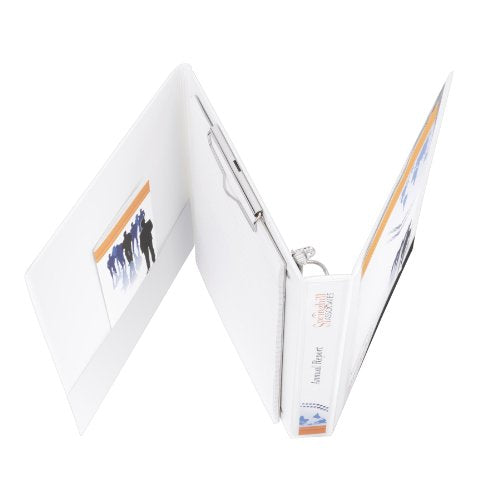Avery Portfolio Binder with Clipboard, 1 Inch EZ-Turn Ring, White (63000)