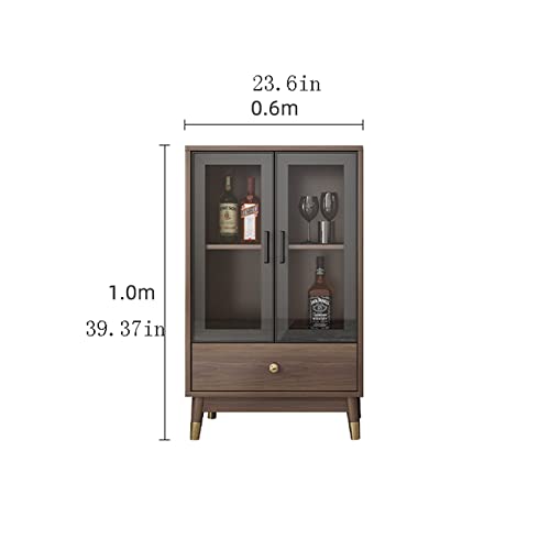 Luckxuan Wine Rack Cabinets/Bar Cabinet with Glass Doors and Drawer