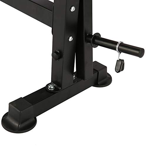 OppsDecor Weight Bench Adjustable Workout Bench Fitness Barbell Rack Strength Training for Home Gym (Carbon)
