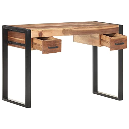 Computer Desk 43.3” Workstation Office Desk Computer Table Study Writing Desk for Office Home, with Leg Bars,Industrial Style