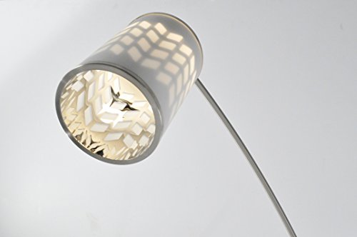 NOVA of California 2311078 Flora Contemporary Three Light Arched Floor Lamp, Metal with Weathered Brass Finish and Dimmer Switch, Modern Over The Sofa Living Room Light