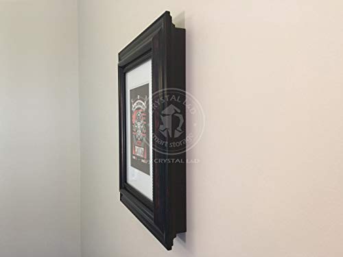 CRYSTAL L&D Hidden Storage Photo Frame for Gun and Valuables 20 in. x 17 in. w/Magnetic Lock (Brown)
