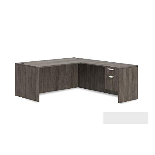 G GOF Double Workstation Cubicle (11'D x 6.5'W x 4'H) - Desk Only, Artisan Grey