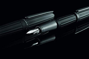 Diplomat D40301025 Aero Fountain Pen with Steel Medium Nib - Black