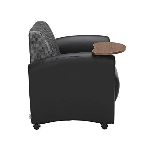 OFM InterPlay Series Single Seat Chair with Bronze Tablet, in Black/Nickel (821-N-606-BRONZ)