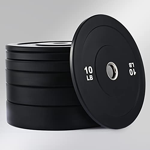 ZELUS 55lb Weight Plate Set | Twin 2" Bumper Plates for Strength and Training Fitness | Olympic Weight Set with Rubber Barbell Dumbbell Plates Stainless Steel Inserts for Pro or Home Gyms, Set of 2