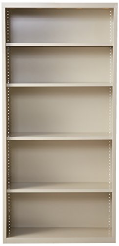 Lorell LLR41290 Fortress Series Steel Book Case, Putty