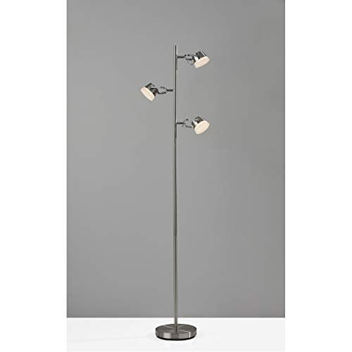Adesso 2104-22 Nitro LED Tree Lamp, 63.25 in, 3 x 6W LED, Brushed Steel, 1 Floor Lamp
