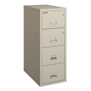 FireKing Vertical File with Safe, 4 Drawer, Legal