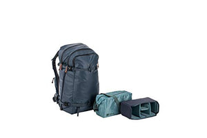 Shimoda Explore 40 40 Liter Adventure Backpack Starter Kit with 2 Small Core Units for Camera and Up to 13" Laptop, Blue Nights