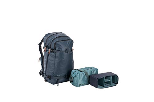 Shimoda Explore 40 40 Liter Adventure Backpack Starter Kit with 2 Small Core Units for Camera and Up to 13" Laptop, Blue Nights