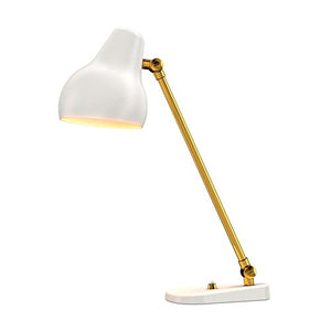 Louis Poulsen VL38 Table Lamp White and Brass
