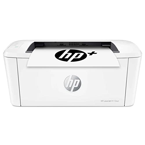 HP Laserjet M110 we Single-Function Wireless Monochrome Laser Printer, White - Print Only - 21 ppm, 600 x 600 dpi, 8.5 x 14, Hi-Speed USB, Cbmou Printer Cable