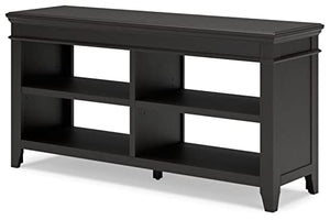 Signature Design by Ashley Beckincreek Traditional Black Credenza with Adjustable Shelves