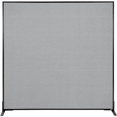 Global Industrial Freestanding Office Partition Panel, Gray 60-1/4"W x 72"H
