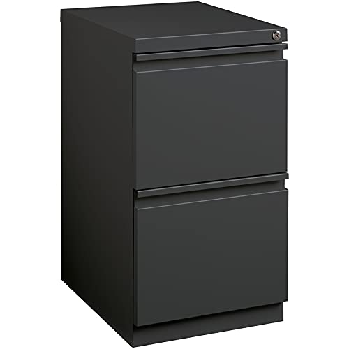 Hirsh Industries 20" Deep 2 Drawer Mobile File Cabinet in Charcoal