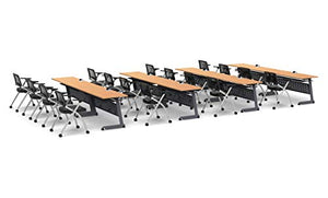 Team Tables 16 Person Folding Training Meeting Seminar Classroom Tables with Power+USB Outlet