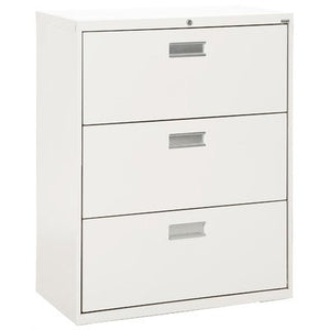 Sandusky Lee LF6A363-22 600 Series 3 Drawer Lateral File Cabinet, 19.25" Depth x 40.875" Height x 36" Width, White
