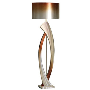 NOVA of California JFL4810 Swerve Floor Lamp, Height 62-Inch, Rust, Bronze, Brushed Rust & Bronze Aluminum Shade