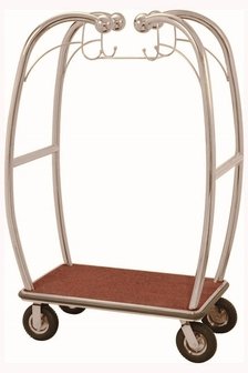 Bellman's Curved Luggage Cart - Chrome BEL-101C