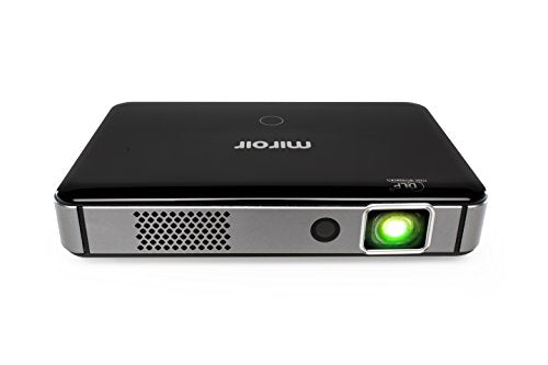 Miroir Smart HD Mini Projector M300A, Surge Series, Android OS with Native Apps Available, LED Lamp, Auto Focus,Built in Rechargeable Battery, HDMI Input and Wireless Input