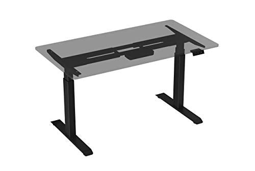GT Innovation Dual Motor Height Adjustable Desk Sit Stand Desk Stand Up Desk Standing Workstation Monitor Riser Electric Touch Control Dual Motor (Black Base)