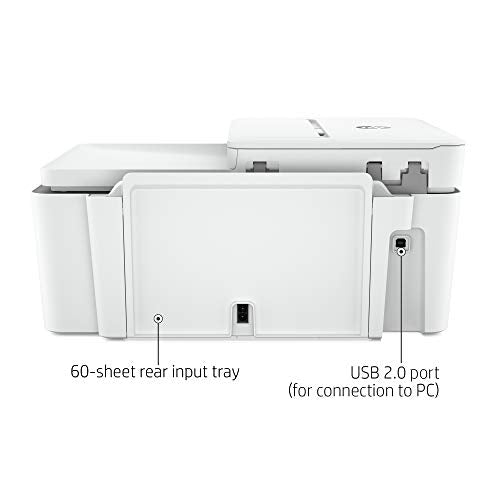 HP DeskJet 4155e All-in-One Wireless Color Printer, with bonus 6 months free Instant Ink with HP+ (26Q90A) , White