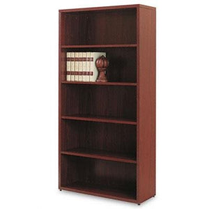 HON 105535NN 10500 Series Laminate Bookcase, Five-Shelf, 36w x 13-1/8d x 71h, Mahogany
