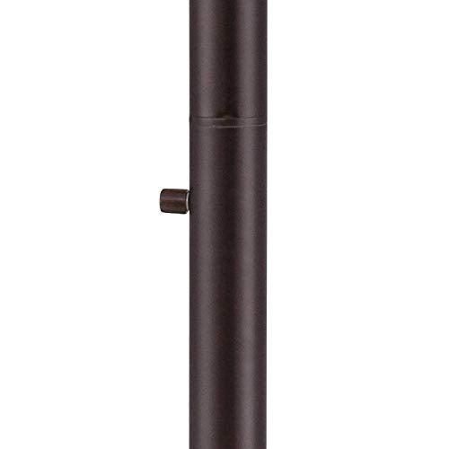 Light Blaster Modern Retro Torchiere Floor Lamp Warm Bronze White Frosted Glass Bowl Shade for Living Room Bedroom Uplight - Possini Euro Design